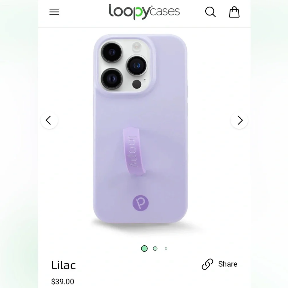 Loopy Case Lavender Purple Phone Case with Matching Strap